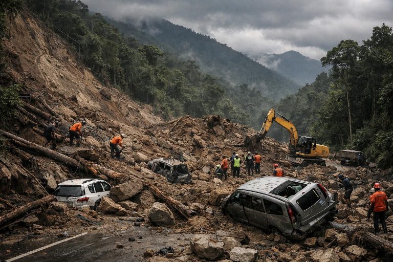 tanah longsor besar telah menghancurkan akses jalan menuju aceh tengah, mengakibatkan gangguan transportasi dan evakuasi yang sulit. ikuti perkembangan terbaru di detiknews.