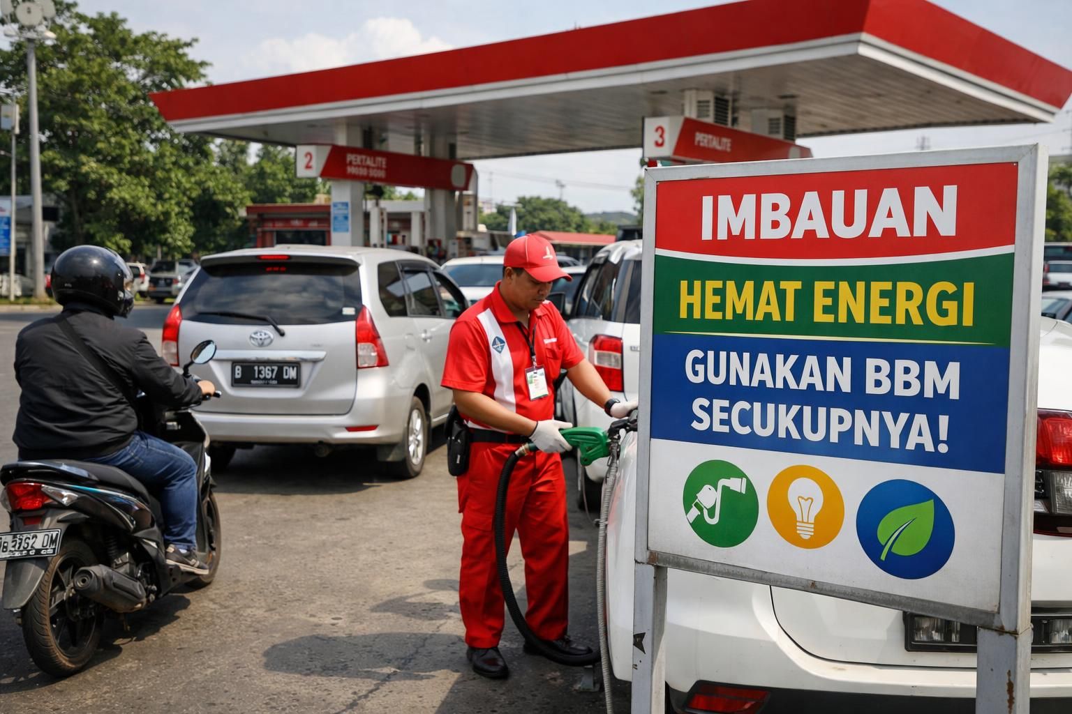 bahlil mengimbau warga untuk menghindari panic buying bbm dan menggunakan bahan bakar secukupnya demi kelancaran distribusi dan kebutuhan bersama.