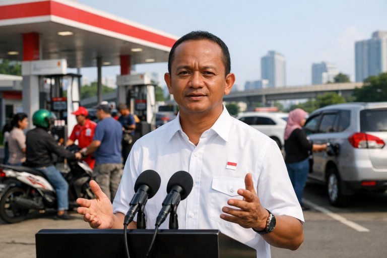 bahlil mengimbau warga untuk menghindari panic buying bbm dan menggunakan bahan bakar secara secukupnya demi kelancaran distribusi dan ketersediaan bagi semua.