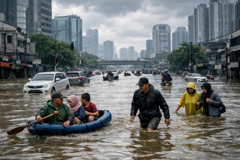 laporan khusus tentang banjir yang melanda jakarta hingga tangerang setelah hujan lebat semalaman. dapatkan update terkini dan analisis lengkap hanya di cnbc indonesia.