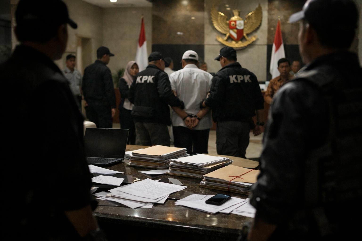 ott kpk menangkap bupati pekalongan fadia arafiq terkait dugaan kasus korupsi yang sedang diselidiki oleh komisi pemberantasan korupsi.