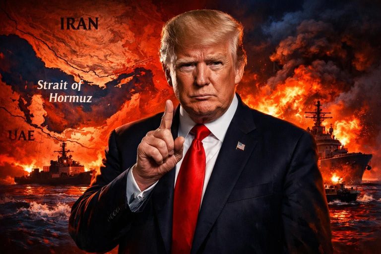 trump mengancam akan menyerang iran dengan kekuatan 20 kali lipat jika selat hormuz tetap ditutup, meningkatkan ketegangan di kawasan timur tengah.
