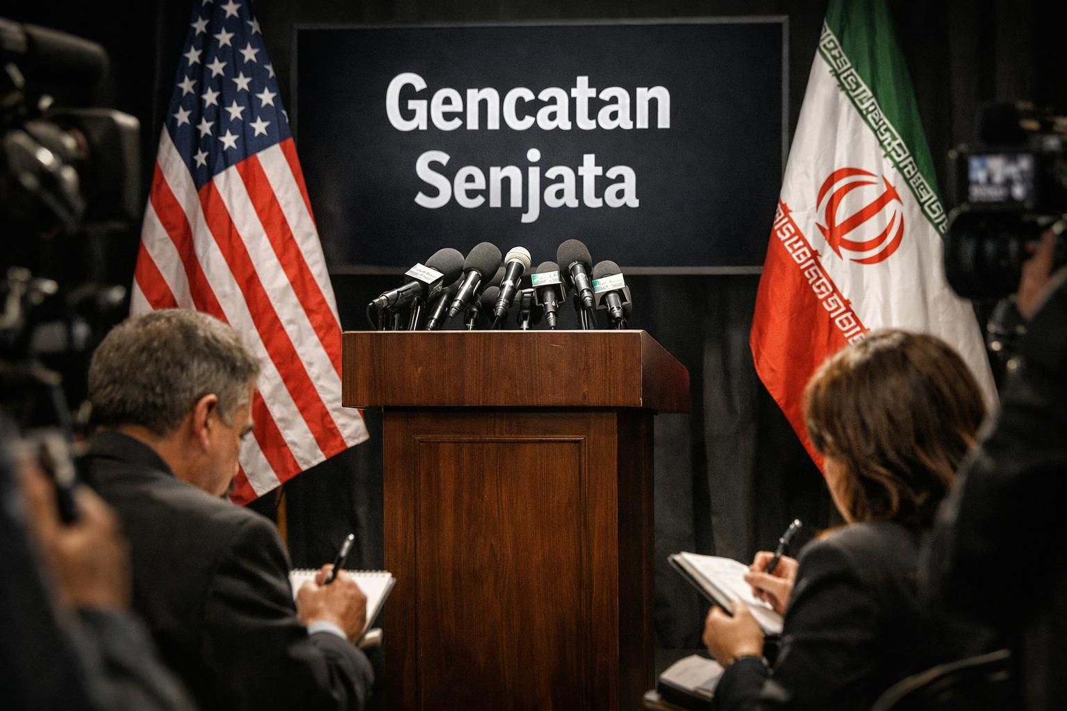 ikuti jejak pernyataan donald trump dari awal ketegangan dengan iran hingga tercapainya gencatan senjata. berita lengkap hanya di detiknews.