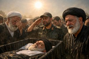 terik matahari yang membakar membuat pelayat basah kuyup saat memberikan penghormatan terakhir kepada ayatollah ali khamenei, liputan lengkap hanya di detiknews.