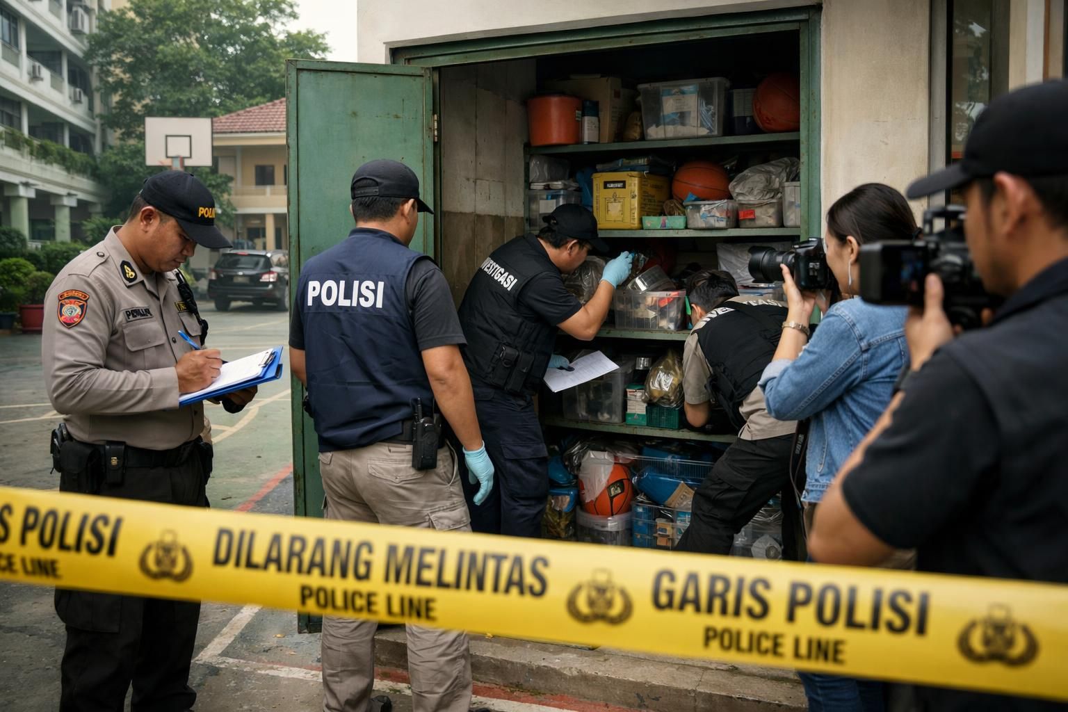 mengenal sudut pandang dua pihak terkait konflik yayasan mengenai ratusan senjata yang ditemukan di sekolah, laporan eksklusif hanya di detiknews.