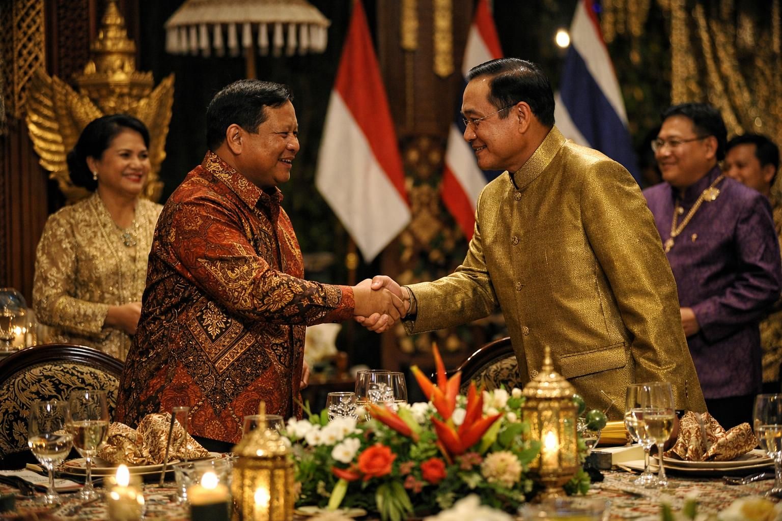 prabowo menyajikan makan malam persahabatan yang hangat, menerima pujian dari perdana menteri thailand dalam acara yang mempererat hubungan kedua negara - detiknews.