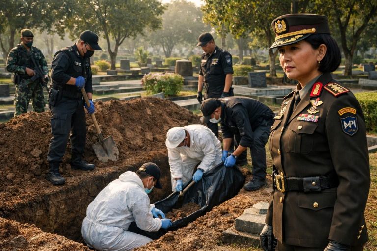 proses ekshumasi jenazah sutrimo dimulai pagi ini di bawah pengawasan brigjen hastry, dilaporkan oleh detiknews.