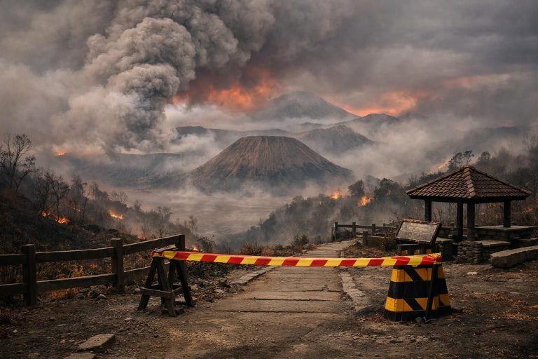 taman nasional bromo ditutup sementara akibat kebakaran. pengunjung dapat mengajukan pengembalian dana tiket. simak info lengkapnya di detiknews.