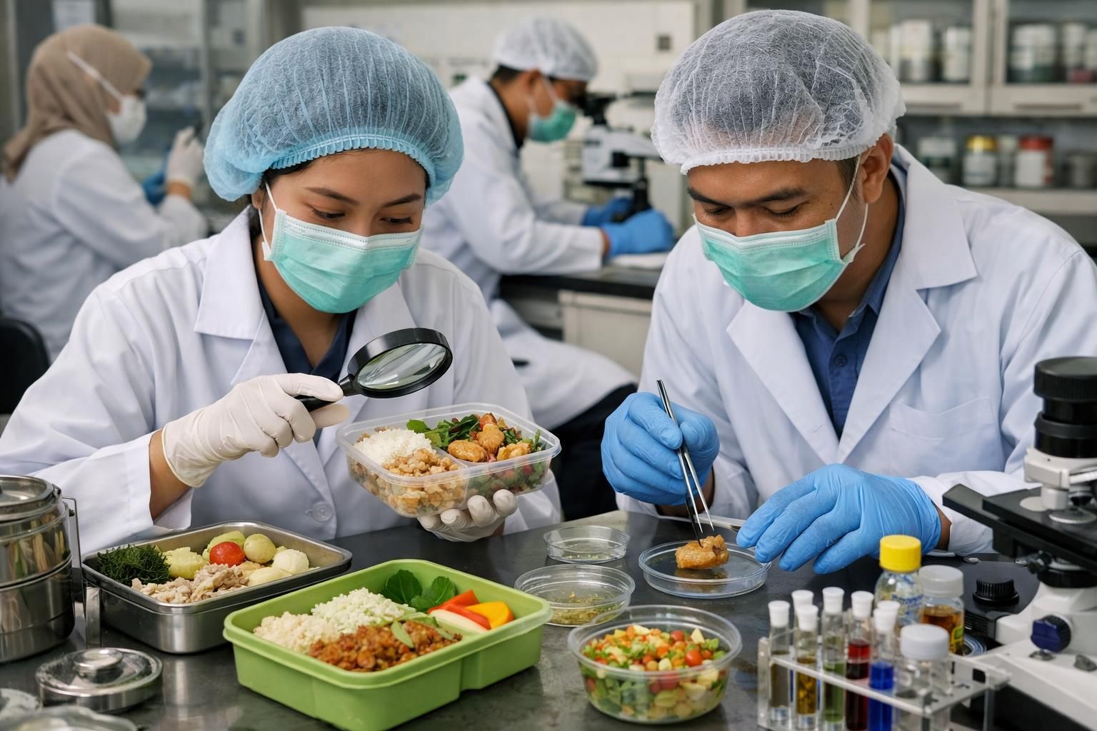 santri di sidoarjo diduga keracunan setelah mengonsumsi menu mbg. kini, menu tersebut sedang diteliti di laboratorium untuk memastikan penyebab keracunan.